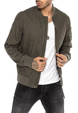 Redbridge Herren Jacke Übergangsjacke Bomberjacke Collegejacke Basic Khaki M von Redbridge