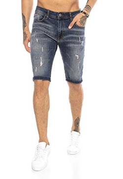 Redbridge Herren Jeans Shorts Kurze Hose Denim Destroyed Dunkelblau W31 von Redbridge