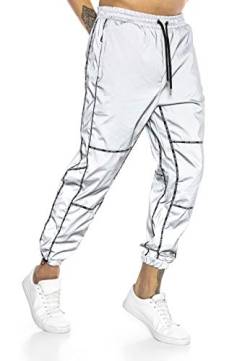 Redbridge Herren Jogging Hose Sweat Pants Jogger New Fashion Streetstyle Design Moon Walk Silber XL von Redbridge