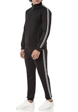 Redbridge Herren Jogginganzug Sweat Suit 2-teiliges Set Sweatjacke Hose Premium Basic Schwarz XL von Redbridge