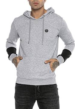 Redbridge Herren Kapuzenpullover Hoodie Sweatshirt mit Kapuze Grau XL von Redbridge