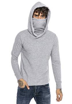 Redbridge Herren Kapuzenpullover Hoodie Sweatshirt mit Kapuze und Stehkragen Grau XL von Redbridge