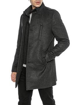 Redbridge Herren Mantel Winterjacke elegante Jacke Slim-Fit Transformable Grau S von Redbridge