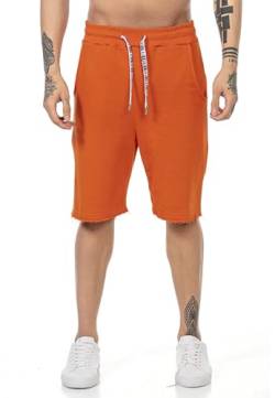 Redbridge Herren Shorts Kurze Hose Sweatpants Jogger Jogginghose Sporthose Orange L von Redbridge