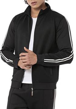 Redbridge Herren Sweatjacke mit Reißverschluss Sweatshirt Trainingsjacke Schwarz L von Redbridge