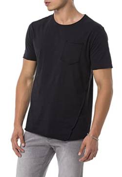 Redbridge Herren T-Shirt Asymmetric Cut mit Brusttasche Baumwolle Schwarz XL von Redbridge