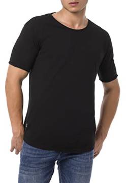 Redbridge Herren T-Shirt Basic Abgerundeter Saum Schwarz XL von Redbridge