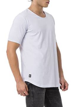 Redbridge Herren T-Shirt Basic Abgerundeter Saum Weiß XL von Redbridge
