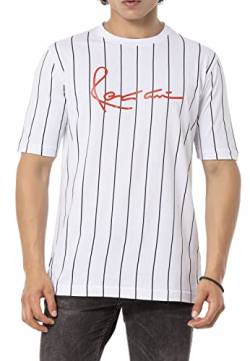 Redbridge Herren T-Shirt gestreift Signature Baumwolle Weiß XL von Redbridge
