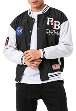 Redbridge Herren Übergangsjacke NASA Collegejacke 2-Tone RB M Schwarz von Redbridge