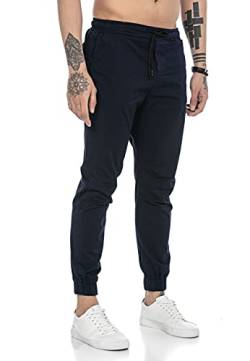 Redbridge Hose Herren Freizeithose Jogger Chino Baumwolle Gummibund Blau L von Redbridge