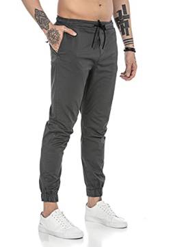 Redbridge Hose Herren Freizeithose Jogger Chino Baumwolle Gummibund Grau L von Redbridge