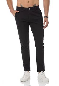 Redbridge Hose für Herren Chino-Hose Freizeithose Casual Business Stretch Pants Schwarz W33 L32 von Redbridge