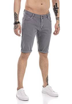 Redbridge Jeans-Shorts für Herren Kurze Hose Denim Freizeithose Chino Look Grau W31 von Redbridge