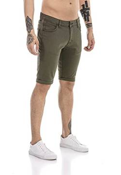 Redbridge Jeans-Shorts für Herren Kurze Hose Denim Freizeithose Chino Look Khaki W30 von Redbridge