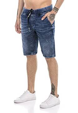 Redbridge Jeans-Shorts für Herren Kurze Hose Denim Freizeithose Used Look Blau W29 von Redbridge