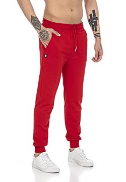 Redbridge Jogging-Hose für Herren Jogger Sweat-Pants Freizeithose Basic Rot L von Redbridge