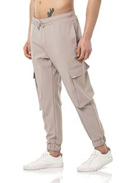 Redbridge Jogginghose Herren Cargo Jogger Hose Freizeithose Beige S von Redbridge