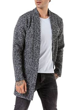 Redbridge Mantel Herren Cardigan Lange Jacke Grau L von Redbridge