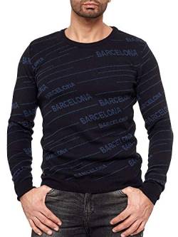 Redbridge Pullover mit Rundhalsausschnitt für Herren Feinstrickpullover Design Barcelona Blau L von Redbridge