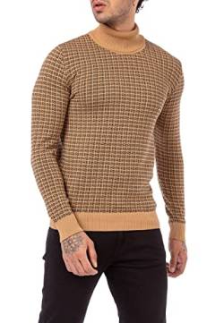 Redbridge Rollkragen-Pullover Herren Sweater Hoher Kragen Braun L von Redbridge