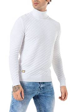 Redbridge Rollkragenpullover Herren Strickpullover Pullover Weiß XL von Redbridge