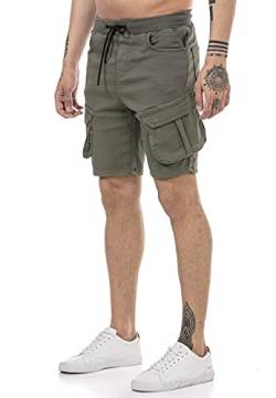 Redbridge Shorts für Herren Kurze Hose Cargo-Pants Freizeithose Grün L von Redbridge