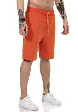 Redbridge Shorts für Herren Kurze Hose Sweat-Pants Sporthose Freizeithose Bermuda Capri Orange M von Redbridge