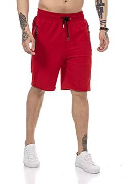 Redbridge Shorts für Herren Kurze Hose Sweat-Pants Sporthose Freizeithose Rot M von Redbridge