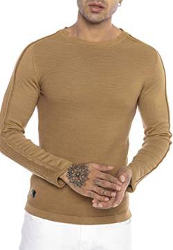 Redbridge Strickpullover für Herren Pullover Sweater Longsleeve Slim Fit Braun XL von Redbridge