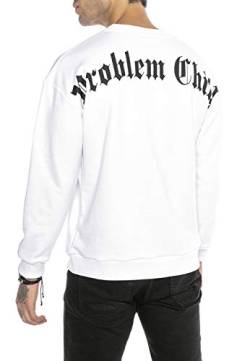 Redbridge Sweatshirt für Herren Pullover Rundhals Problem Child Sweater Gothik Style Weiß XL von Redbridge