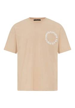 Redbridge T-Shirt für Herren Kurzarm mit Calligraphy Druck-Motiv Baumwolle M Beige von Redbridge