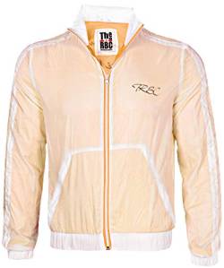 Redbridge Unisex Jacke Leichte Regenjacke Übergangsjacke Windjacke mit Kapuze Double Layer Shine M Weiß - Neonorange von Redbridge