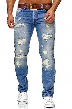 Redbridge by Cipo & Baxx RB-157 Jeans Distressed Style Helle Waschung Herren Hose W29 L30 Blau von Redbridge