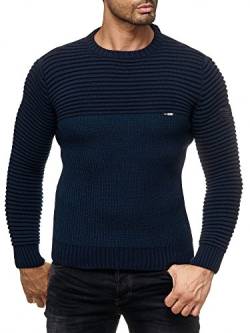 Strickpullover für Herren Pullover Sweater Gestrickt Rundhals-Ausschnitt Dunkelblau XL von Redbridge