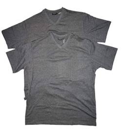 Redfield Basic T-Shirt mit V-Ausschnitt im Doppelpack Anthra. Melange, Größe:10XL von Redfield