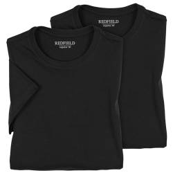 Redfield Doppelpack T-Shirt Herren Übergröße schwarz, Größe:7XL von Redfield
