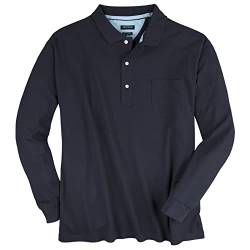 Redfield Langarm-Poloshirt dunkelblau Übergröße, Größe:2XL von Redfield