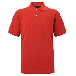 Redfield Piqué Poloshirt Übergröße rot, Größe:4XL von Redfield