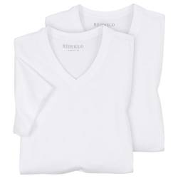 Redfield Weißes Doppelpack T-Shirt V-Ausschnitt XXL, Größe:10XL von Redfield