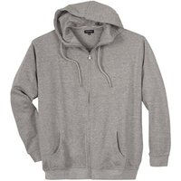 redfield Sweatjacke Große Größen Herren Kapuzen-Sweatjacke grau melange Jan Redfield von Redfield