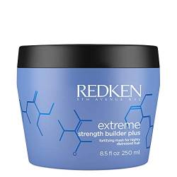 REDKEN Redken Extreme Strength Builder Plus Maske, Aufbau-Kur mit Ceramiden, Haarmaske für geschädigtes Haar, Anti-Haarbruch Hair Treatment, Haarpflege für alle Haartypen, 250 ml von Redken