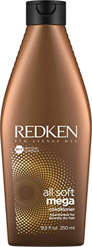 Redken All Soft Mega Conditioner, Pflegespülung für sehr trockenes Haar, intensive Feuchtigkeit und Geschmeidigkeit, mit Superfoods & Aloe vera, Anti-Haarbruch Pflege, 250 ml von Redken