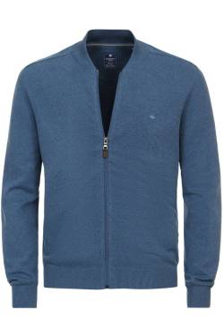 Redmond Casual Regular Fit Cardigan blau, Einfarbig von Redmond