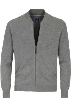 Redmond Casual Regular Fit Cardigan grau, Einfarbig von Redmond