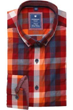 Redmond Casual Regular Fit Hemd blau/rot/weiss, Kariert von Redmond