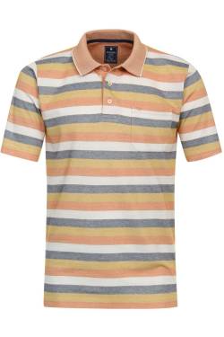 Redmond Casual Regular Fit Poloshirt Kurzarm orange/weiss von Redmond