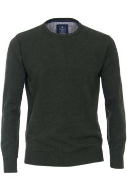 Redmond Casual Regular Fit Pullover dunkelgrün, Einfarbig von Redmond