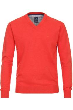 Redmond Casual Regular Fit Pullover rot, Einfarbig von Redmond