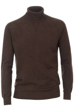 Redmond Casual Regular Fit Rollkragenpullover braun, Einfarbig von Redmond